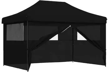 vidaXL Party-Zelt 279x410x315cm, schwarz, Oxford-Stoff (42023605)