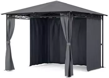 Blumfeldt Mondo Gartenpavillon Stahl/Polyester 295x295cm dunkelgrau