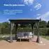 Blumfeldt Mondo Gartenpavillon Stahl/Polyester 295x295cm dunkelgrau