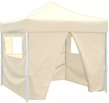 vidaXL Party-Zelt 291x291x315cm, creme, Oxford-Stoff