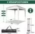 LuxusKollektion Faltpavillon 2x2m höhenverstellbar wetterfest weiß mit Seitenteilen