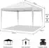 LuxusKollektion Faltpavillon 3x3m weiß mit 4 Seitenteilen