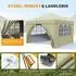 LuxusKollektion Faltpavillon 3x3m wasserdicht UV50+ mit 4 Seitenteilen, beige