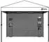 Sekey Pavillon Seitenwand 3x3m wasserdicht winterfest, 1 Fenster 1 Tür, grau