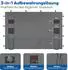 Sekey Pavillon Seitenwand 3x3m wasserdicht winterfest, 1 Fenster 1 Tür, grau