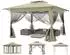 LuxusKollektion Faltpavillon 4x4m khaki, UV-Schutz, Mückenschutz, höhenverstellbar