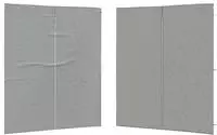 vidaXL Partyzelt-Seitenteil 2 Stk. 200 x 195 cm Hellgrau PE und Stahl