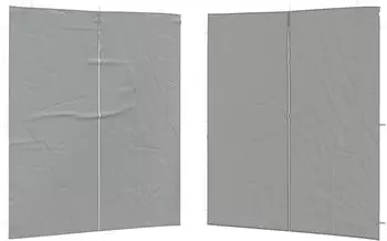 vidaXL Partyzelt-Seitenteil 2 Stk., 200x195cm, hellgrau, PE und Stahl (42033019)