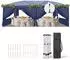 LuxusKollektion Faltpavillon One-Touch 3x6m, wasserdicht, UV-Schutz 50+, blau, 6 Seitenteile