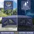 LuxusKollektion Faltpavillon One-Touch 3x6m, wasserdicht, UV-Schutz 50+, blau, 6 Seitenteile