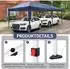 LuxusKollektion Faltpavillon One-Touch 3x6m, wasserdicht, UV-Schutz 50+, blau, 6 Seitenteile
