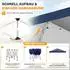 LuxusKollektion Faltpavillon 3x3m blau, wasserdicht, UV50+