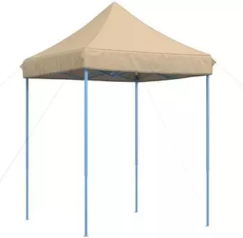 vidaXL Partyzelt 200x200x306cm, beige, Oxford-Stoff