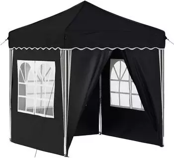 vidaXL Pop-up Partyzelt 195x195x245cm anthrazit Oxford-Stoff wasserdicht