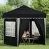 vidaXL Pop-up Partyzelt 195x195x245cm anthrazit Oxford-Stoff wasserdicht