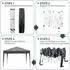LuxusKollektion Faltpavillon 3x3m dunkelgrau, wasserdicht, UV50+, 4 Seitenteile