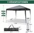 LuxusKollektion Faltpavillon 3x3m dunkelgrau, wasserdicht, UV50+, 4 Seitenteile