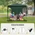 LuxusKollektion Faltpavillon 3x3m höhenverstellbar, wasserdicht, 4 Seitenteile, grau