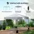Outsunny Faltpavillon 3x3m wasserabweisend, hellgrau (800000971017)