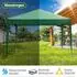 LuxusKollektion Faltpavillon 3x3m, grün, wasserdicht, UV-Schutz 50+, 420D Oxford