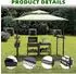 LuxusKollektion Grillpavillon 245x153x250cm wasserdicht, Rauchabzug, UV-Schutz, beige