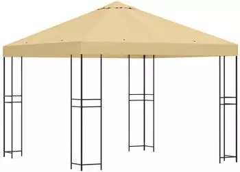vidaXL Pavillon 3x3m Polyester/Stahl 190g/m&sup2; creme (900326)