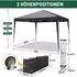 LuxusKollektion Faltpavillon 3x3m, höhenverstellbar, wasserdicht, UV-Schutz 50+, dunkelgrau