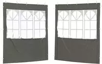 vidaXL Partyzelt-Seitenteil 2 Stk. 200 x 195 cm Anthrazit PE und Stahl