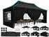 LuxusKollektion Faltpavillon 3x6m Spitzdach mit Seitenwänden, Stahlrahmen, schwarz, UV50+