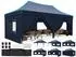 LuxusKollektion Faltpavillon 3x6m mit Seitenwänden, UV-Schutz 50+, Stahlrahmen, blau
