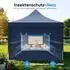 LuxusKollektion Faltpavillon 3x6m mit Seitenwänden, UV-Schutz 50+, Stahlrahmen, blau
