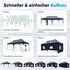 LuxusKollektion Faltpavillon 3x6m mit Seitenwänden, UV-Schutz 50+, Stahlrahmen, blau