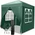LuxusKollektion Faltpavillon 2x2m, grün, wasserdicht, UV-Schutz 50+, 4 Seitenteile