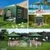 LuxusKollektion Faltpavillon 2x2m, grün, wasserdicht, UV-Schutz 50+, 4 Seitenteile