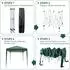 LuxusKollektion Faltpavillon 2x2m, grün, wasserdicht, UV-Schutz 50+, 4 Seitenteile