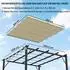 Outsunny Ersatzdach für Pergola, Polyester, beige, 250x255cm