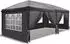 LuxusKollektion Faltpavillon 3x6m, grau, wasserdicht, höhenverstellbar, 6 Seitenteile