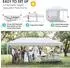 LuxusKollektion Faltpavillon 3x6m, weiß, wasserdicht, mit 6 Seitenteilen