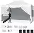 Costway Pop-up Faltpavillon 3x4,5m wasserdicht mit 4 Seitenwänden, weiß (ZB34044IT)