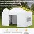 Costway Pop-up Faltpavillon 3x4,5m wasserdicht mit 4 Seitenwänden, weiß (ZB34044IT)