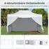 Costway Pop-up Faltpavillon 3x4,5m wasserdicht mit 4 Seitenwänden, weiß (ZB34044IT)