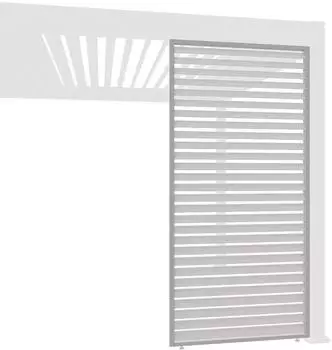 Weide Horizontale Lamellenwand Sichtschutz f&uuml;r Pergola, Aluminium, ivory sand, 0,83m