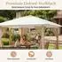 Costway Pop-Up Faltpavillon 4x4m mit Moskitonetz, Doppeldach, beige