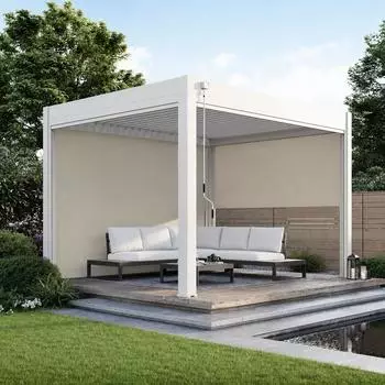 Weide Sonnenrollo f&uuml;r Pergola, sand, 265cm