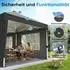Quictent Faltpavillon Pop-Up 3x6m grau, 6 Seitenwände, UV-Schutz 50+, Stahlrahmen
