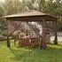 Costway Pop-up Faltpavillon 3,5x3,5m wasserdicht, Moskitonetz, Doppeldach (ZB35259OR)