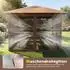 Costway Pop-up Faltpavillon 3,5x3,5m wasserdicht, Moskitonetz, Doppeldach (ZB35259OR)