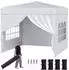 Costway Pop-Up Faltpavillon 3x3m, 4 Seitenwände, höhenverstellbar, weiß (ZB34021IT)