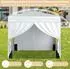 Costway Pop-Up Faltpavillon 3x3m, 4 Seitenwände, höhenverstellbar, weiß (ZB34021IT)