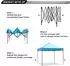 LuxusKollektion Faltpavillon Pop-up 2,5x2,5m wasserdicht, himmelblau